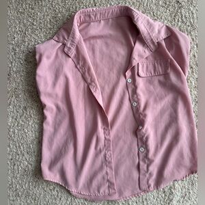 SHEIN pink short-sleeved button down